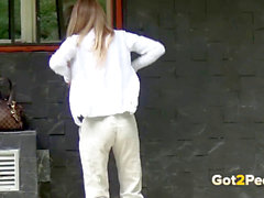 Pissing in public, got2pee compilation, girls peeing in public