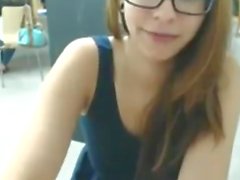 horny teen in public library on free live cam