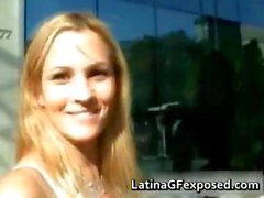 Latin gf flashing her pussy in the park part1