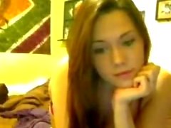 Gorgeous Facebook teen babe strips and toys on webcam