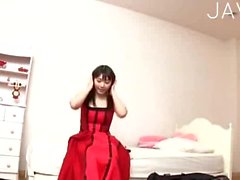 Jap in red dreams about sex