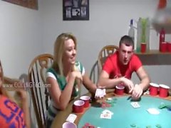 Young girls makinglove on poker night