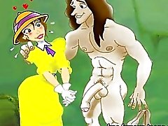 Tarzan and teen Jane hardcore orgy