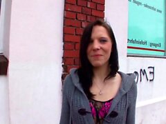 Slim German College Girl Pickup and Casting Fuck by old Guy