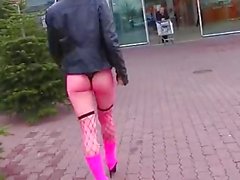 Girl with no pants sucks cock nastily