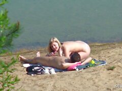 Real Teen Couple on German Beach Voyeur Fuck by Stranger