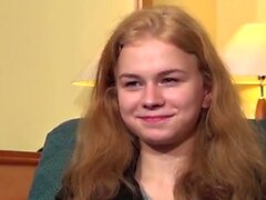 Petite amateur redheaded teen pisses and sucks cock