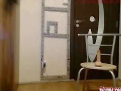 Erotic asian girl does a cam show for her adm