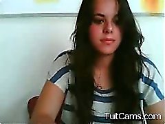 Cute teen masturbating on cam