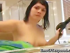 Hottie teen emo in the bathroom fixing part2
