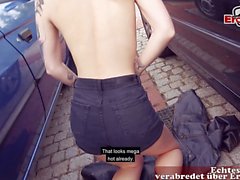 German Student teen public pick up with glasses and outdoor pov fuck EroCom Date