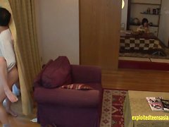 Abe Mikako Fucks Guy While Wife Is In