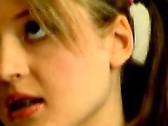 Lustful amateur British teenage vixen in pigtails Britney