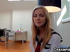 Teen Schoolgirl Gets Creampied