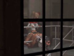 Hot sex in jail Harley Quinn fucks a female prison officer
