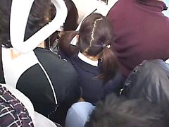 Innocent Teen groped to orgasm on train