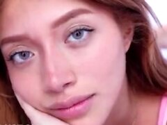 Pretty amateur redhead teen Farrah Flower fucked in public