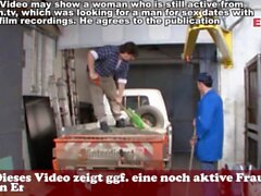 German perfect tits amateur teen fucks at construction site