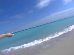 Curly blonde amateur teen likes the beach and getting pounded