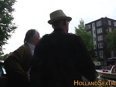 Dutch hooker masturbates