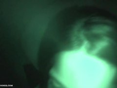 Spanish teen Jimena Lago sucks and fucks in night vision