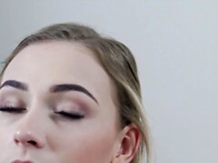 Blonde teen gets shafted hard in POV