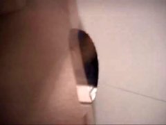 Glory hole blowjob busty amateur blonde fucking in stall