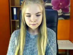 Blonde Teen Solo Masturbating On Webcam