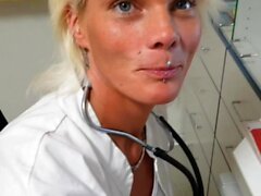 german female doctor skinny blonde seduced guy pov