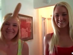 Fun loving teens in strip and suck video clip