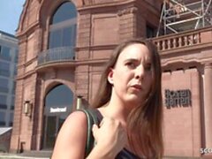 german scout - public anal sex for cash with tiny girl mina