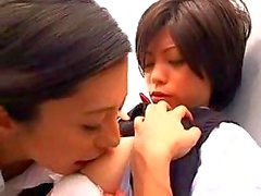 Teen Japanese Girls Licking Pussies In A Locker Room