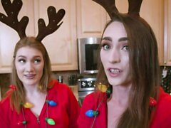 bffs - naughty teens fucked by santa during holiday