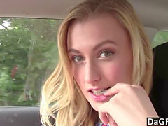 Blonde hitch hiker, cumshot ride, dagfs sexy video