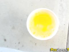 Weird asian pees in cups