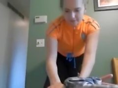 Step Sister helps her Step brother with an injury