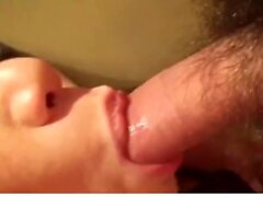 Teen POV blowjob for a big cock