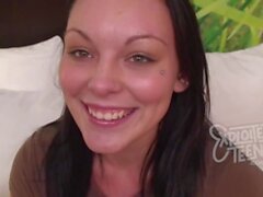 'She is a real 18 yr old sucking cock on video'