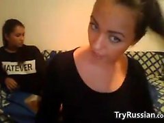 Young Russian Lesbian Couple Teasing