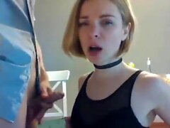 Blonde teen blowjob and fuck