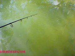 Tiny Asian Thai Heather Deep goes fishing and plays hide the hotdog in the pussy and deepthroat