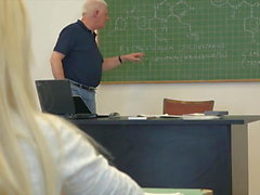 College students fuck their professor in classroom hardcore