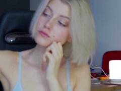 Blonde teen Sierras first erotic masturbation video