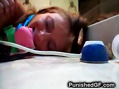 Tied Up Teeny GF Punished and Jizzed!