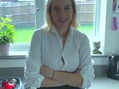 Blonde teen fucked hardcore in this free video