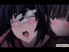 Japanese anime tentacles squeezed and hard fucked